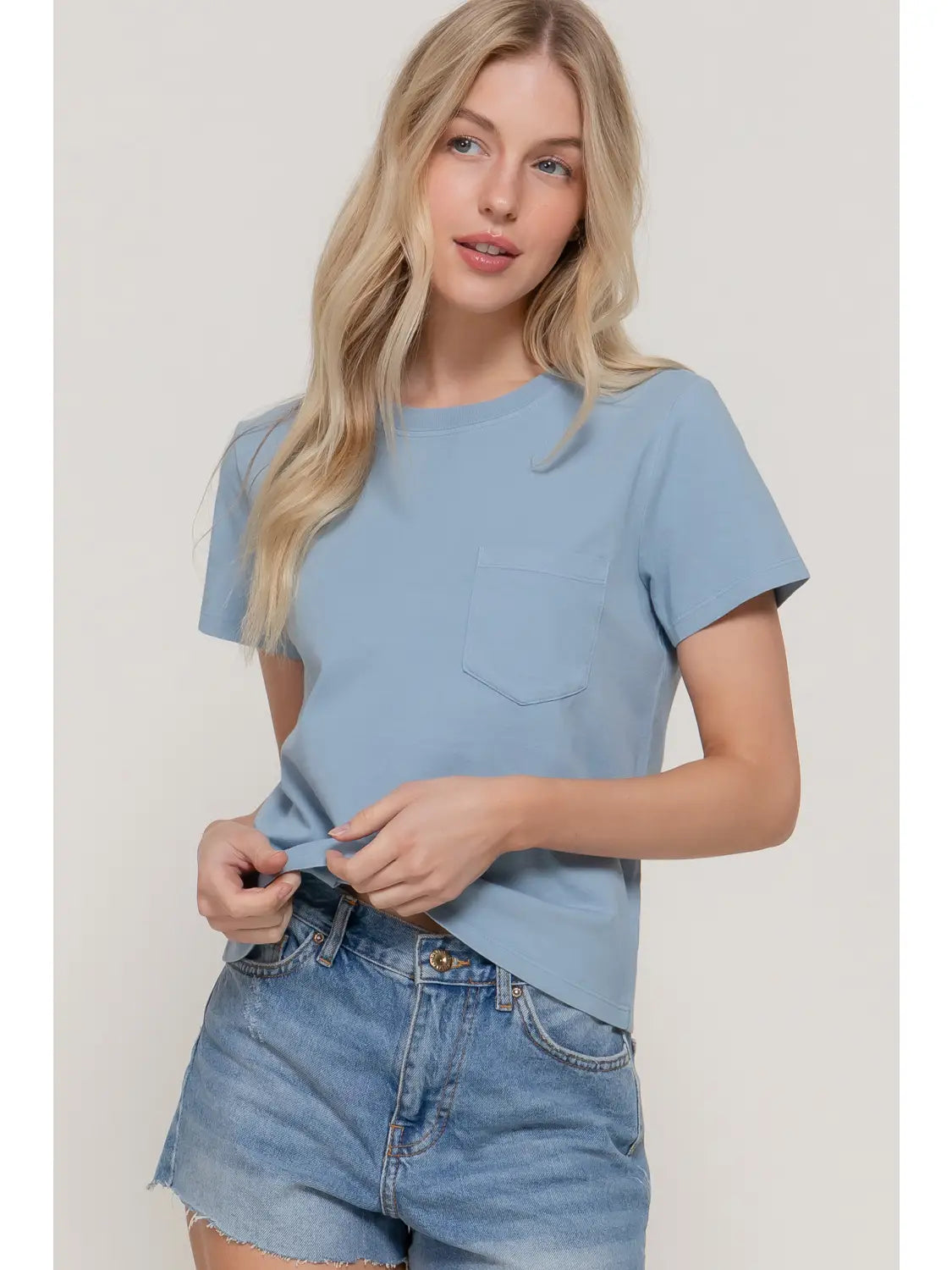 Short Sleeve Garment Dye Top