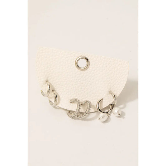 Three Pair Hoop Earring Set