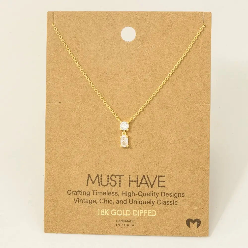 Circle Oval Pendant Necklace