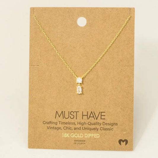 Circle Oval Pendant Necklace