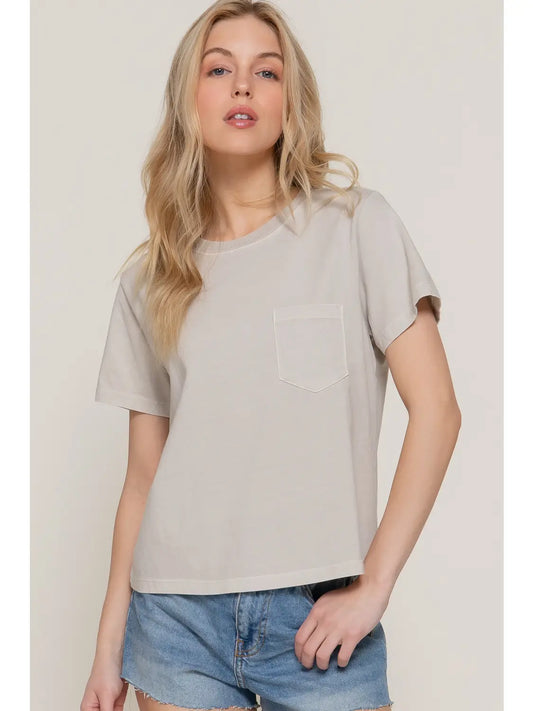 Short Sleeve Garment Dye Top