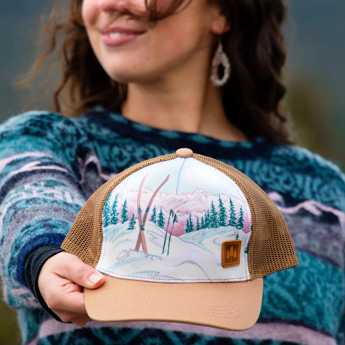 Moonlight Ski Trucker Hat