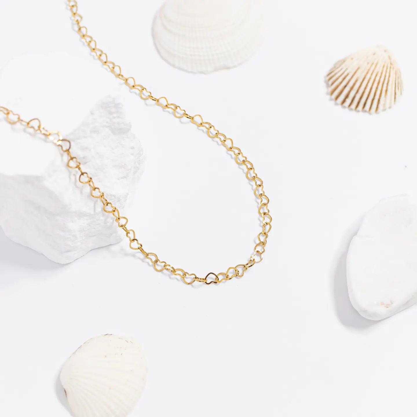 Linked Heart Chain Necklace