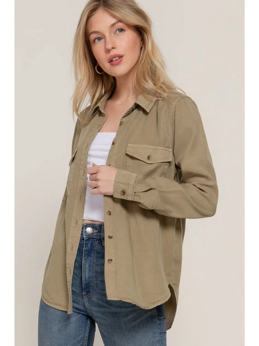 Long Sleeve Button Up Pullover