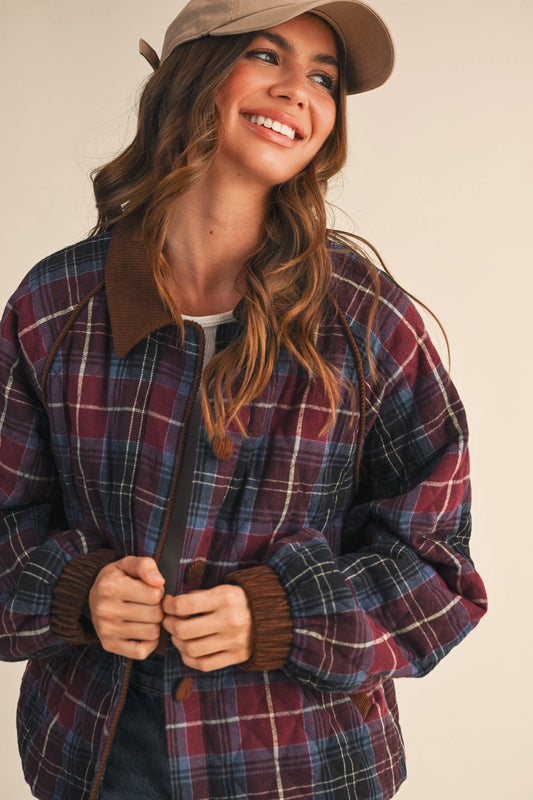 Plaid Quilted Jacket