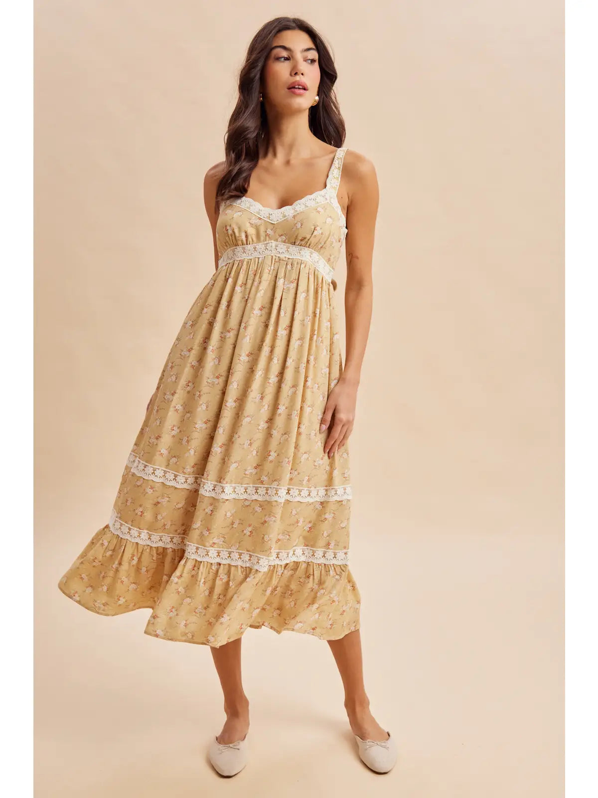 Lace Floral Maxi Dress