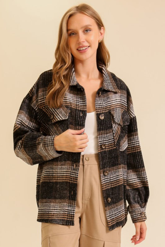 Fall Vibes Plaid Shacket