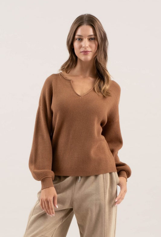 Split Neck Sweater