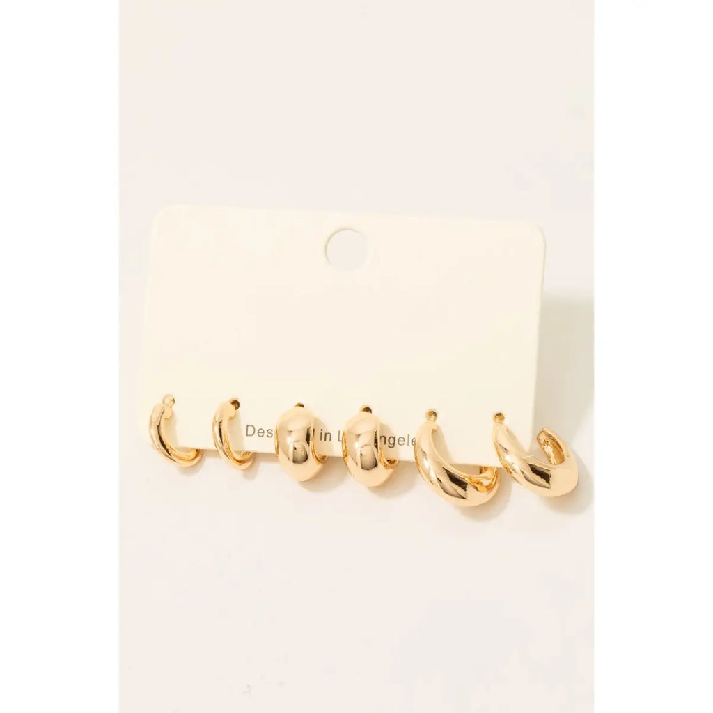 Metallic Three Hoop Set