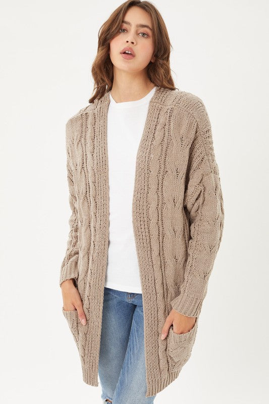 So Lovely Truffle Cardigan