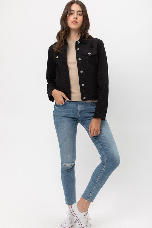 Pure Romance Black Denim Jacket