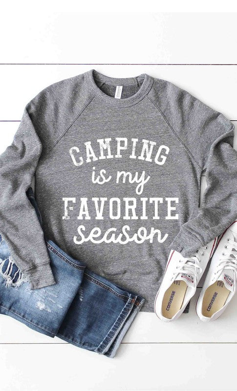 Camping Is My Favorite Season Graphic Sweatshirt