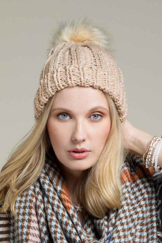 Winter Wonderland Beanie-Peach
