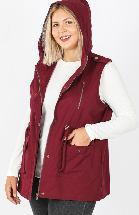 Be With You Burgundy Vest
