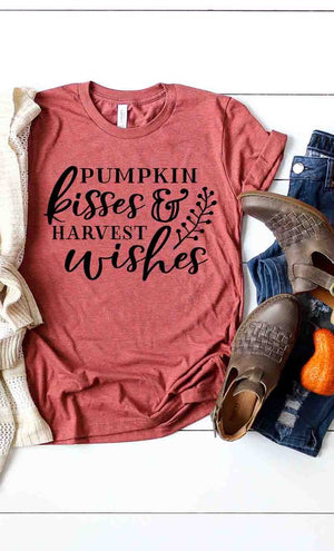 Pumpkin Kisses & Harvest Wishes Graphic Tee