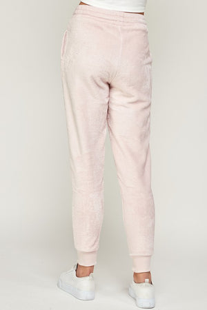 Plush Pink Jogger Pants