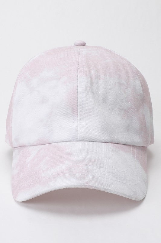 Tie Dye Ball Cap- Dusty Pink