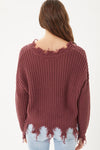 Autumn Spice Fringe Sweater