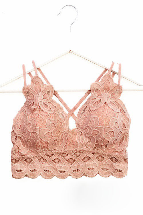 You're So Gorgeous Bralette-Misty Rose