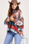 Another Day Rust Aztec Jacket