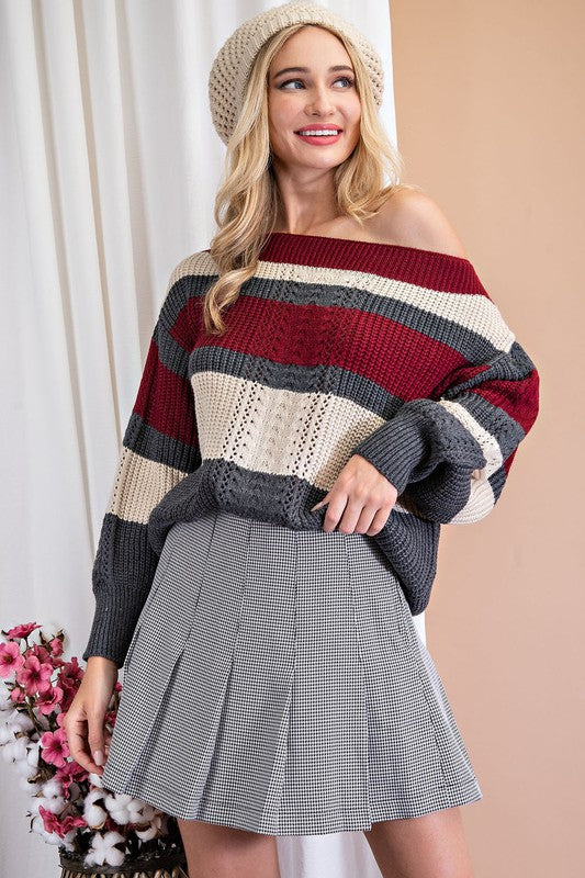 Wonderful Time Stripe Sweater
