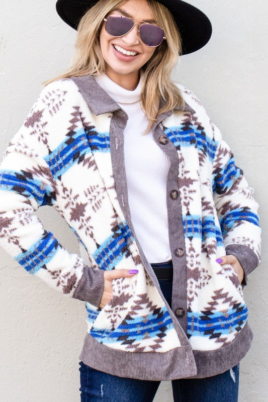 Season Of Snow Aztec Fleece Jacket