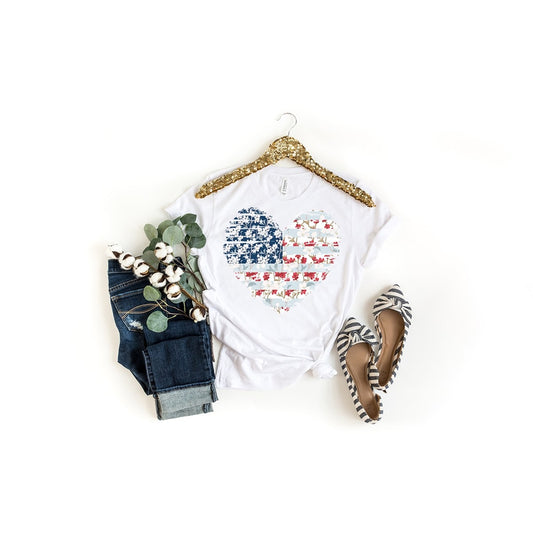 Wildflower American Heart Graphic Tee