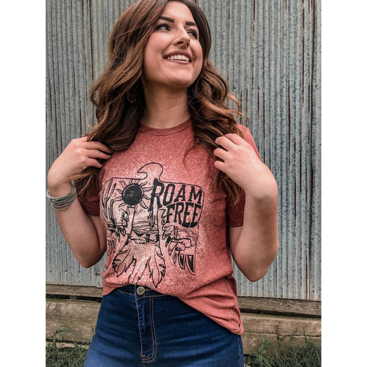 Roam Free Bleached Tee