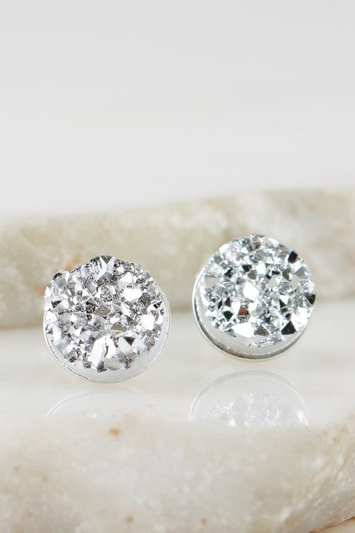 Sparkling Silver Earrings
