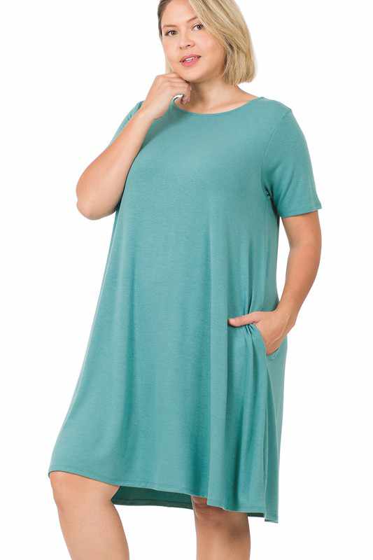 Dreams Come True Dress-Dusty Teal