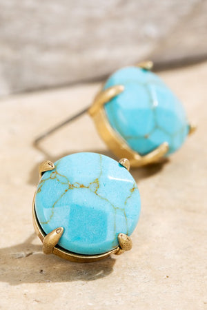 Natural Stone Turquoise Earrings