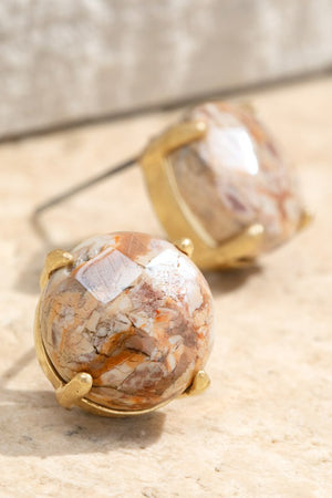 Natural Stone Jasper Earrings