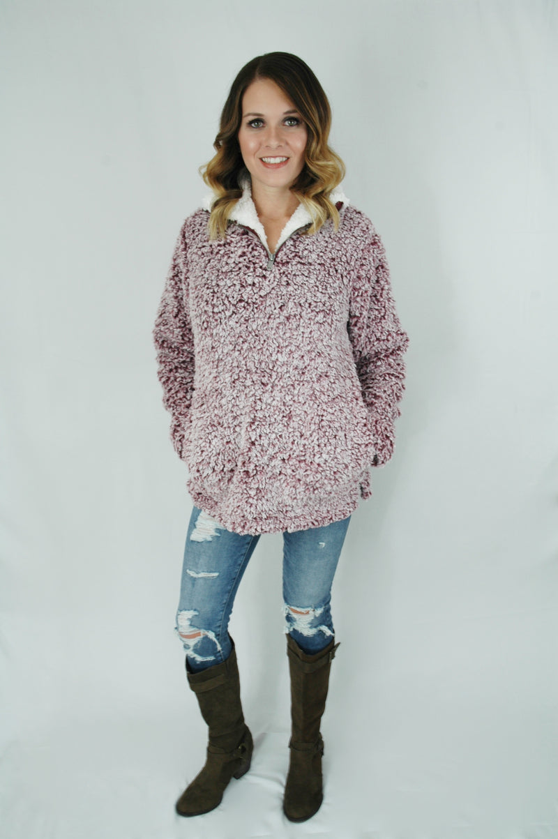 Winter Time Sherpa Pullover
