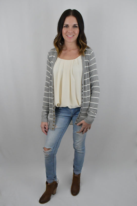 Falling For You Stripe Cardigan