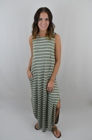 Forever Summer Striped Maxi Dress