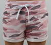 Cozy In Camo Shorts-Pink