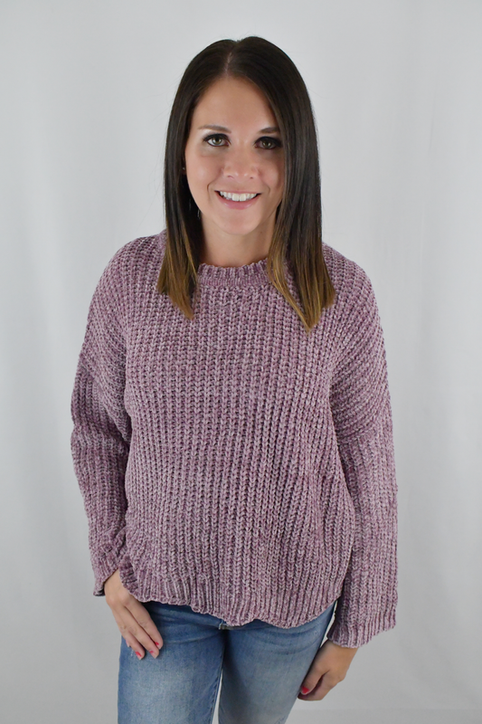 Cool Days Ahead Mauve Sweater