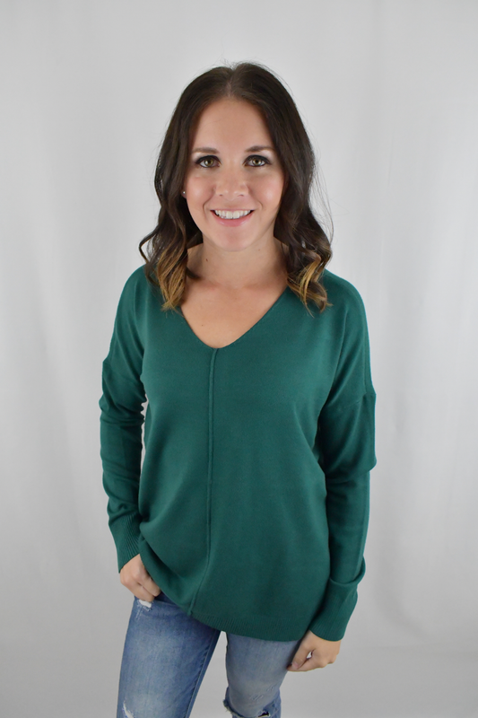 Escape the Breeze Deep Green Sweater
