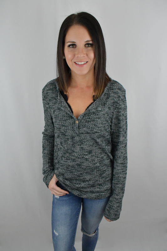 Lost Without You Charcoal Top