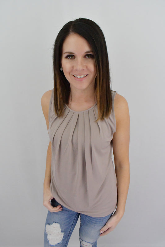 Dancing in the Sunshine Ash Mocha Tank