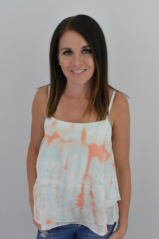 Shine Bright Tie Dye Cami-Mint