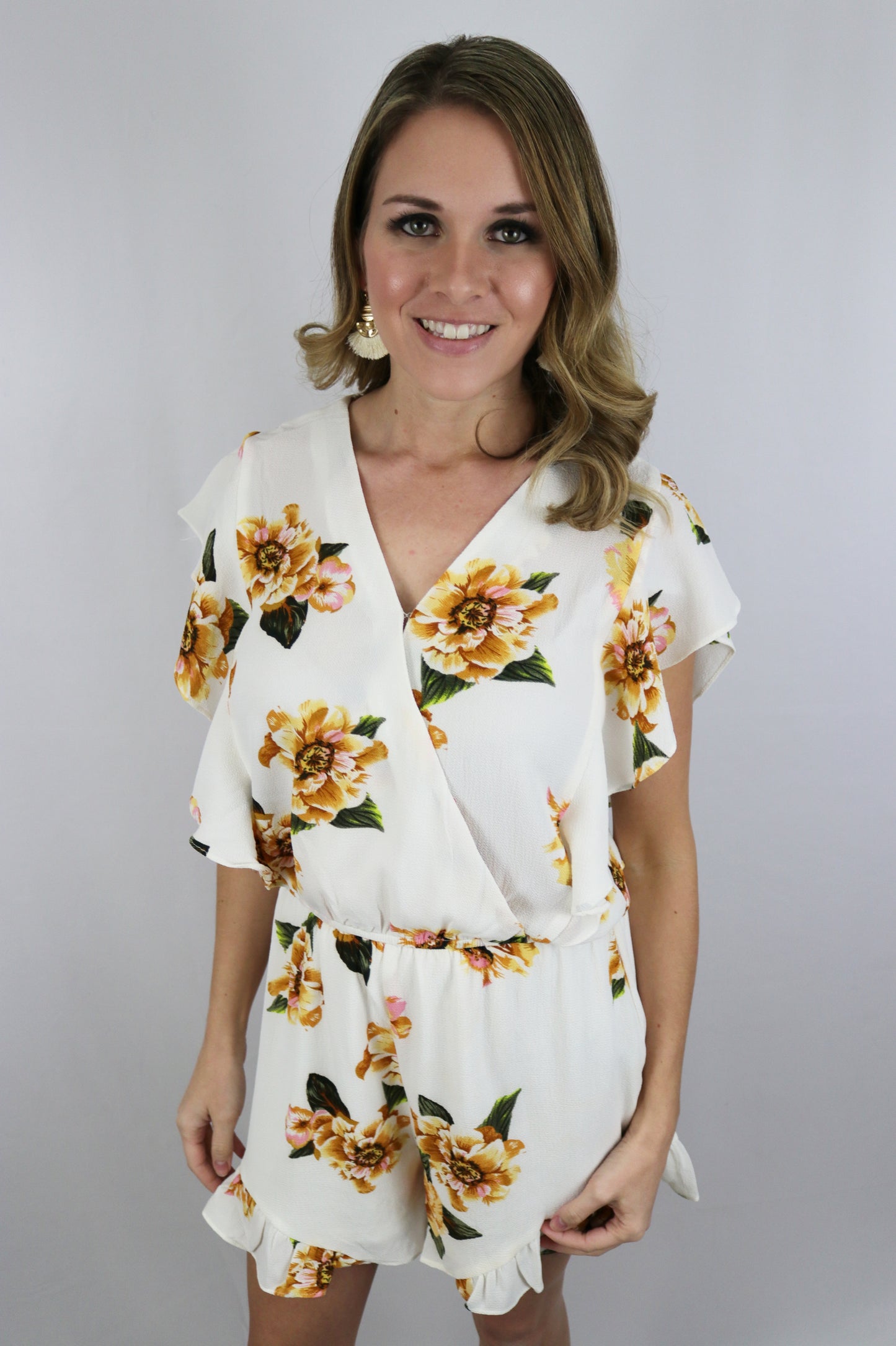 You Make It Easy Floral Romper