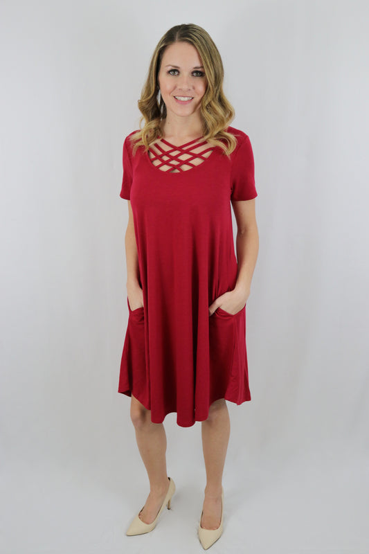 Summer Days Dress- Cabernet