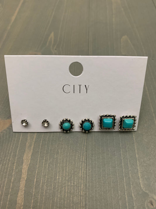 Turquoise Earring Set